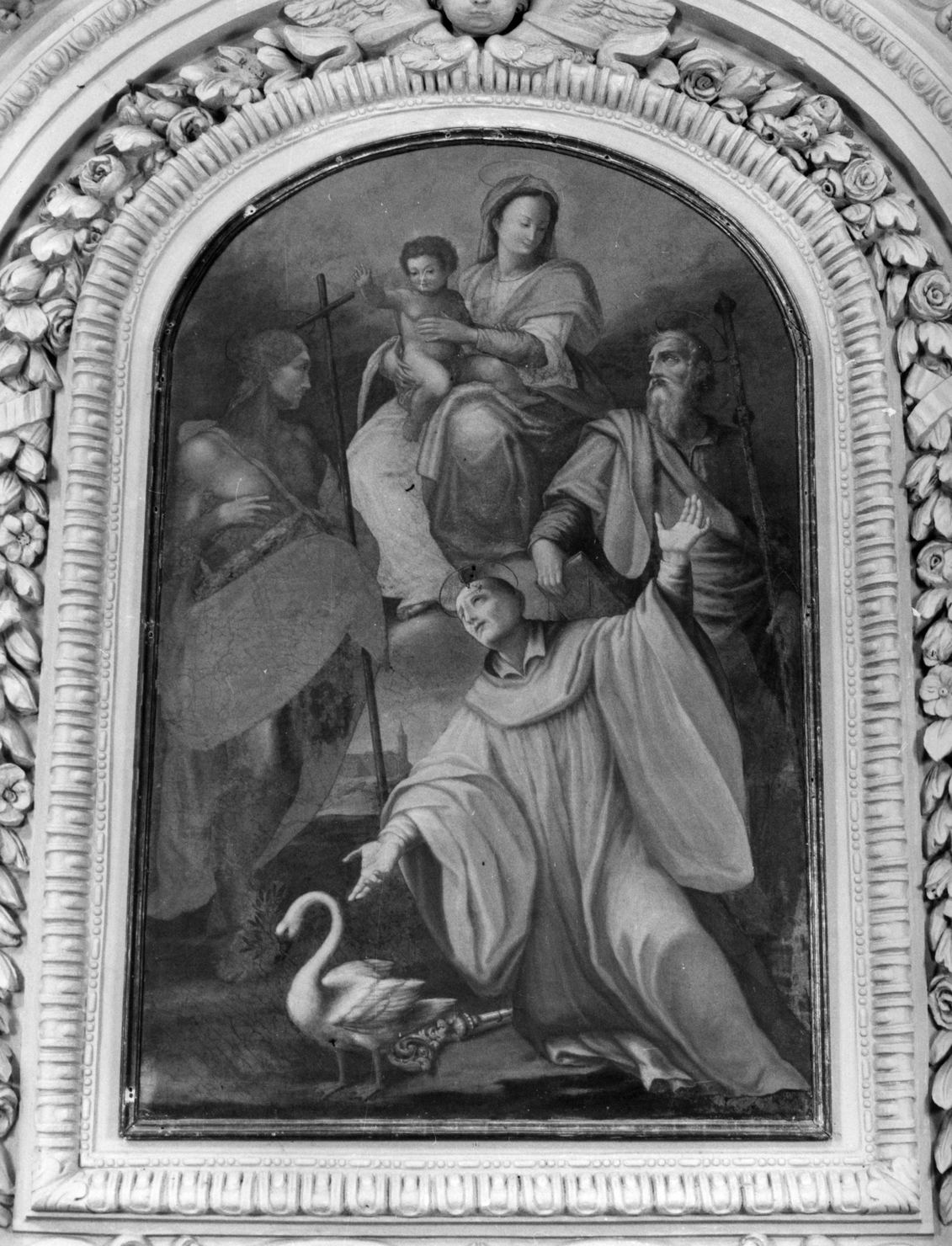 Madonna con Bambino e Santi (dipinto, opera isolata) di Cigna Maria Ippolito (sec. XVIII)