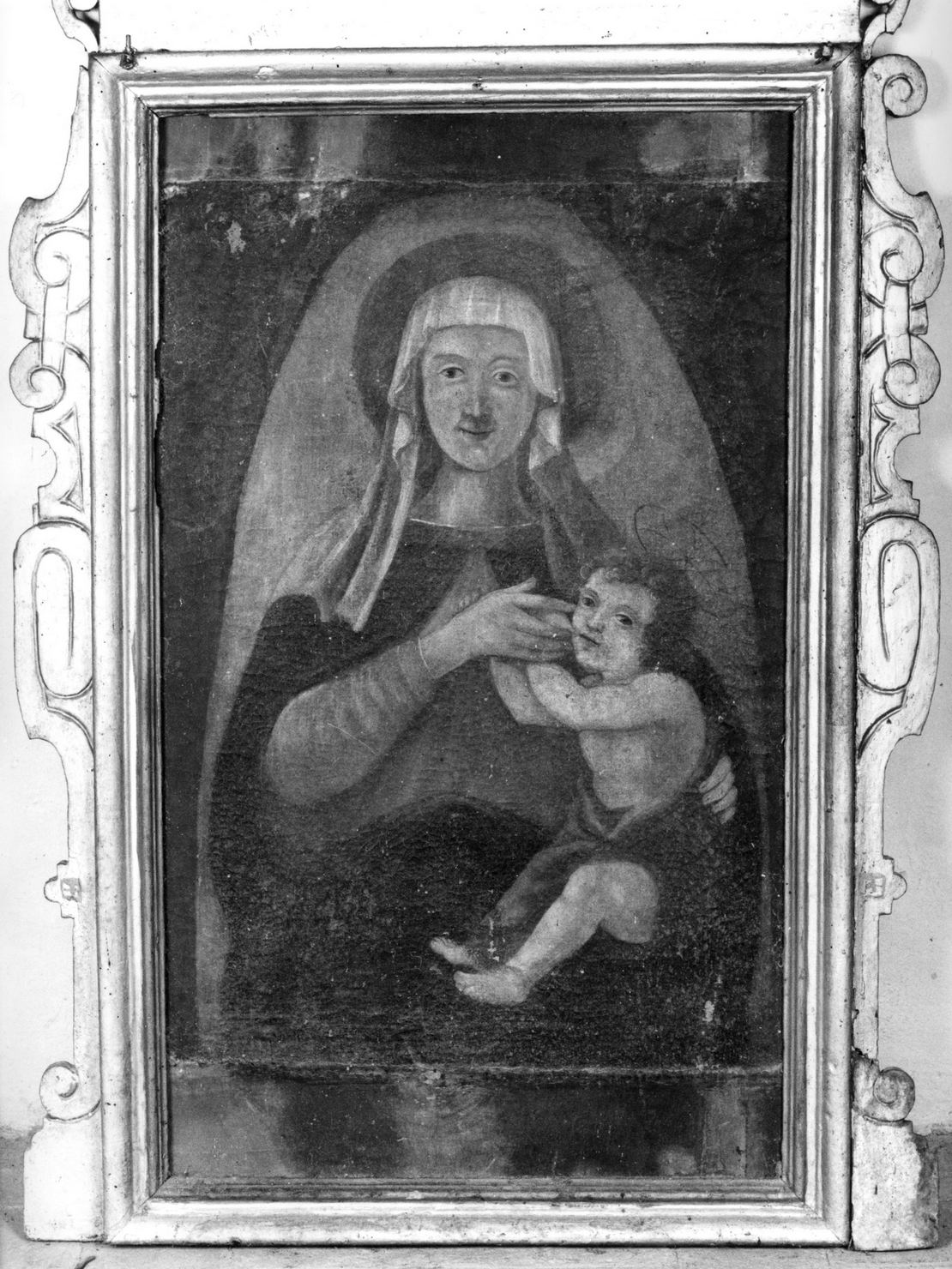 Madonna con Bambino (dipinto, opera isolata) - ambito toscano (fine sec. XVII)