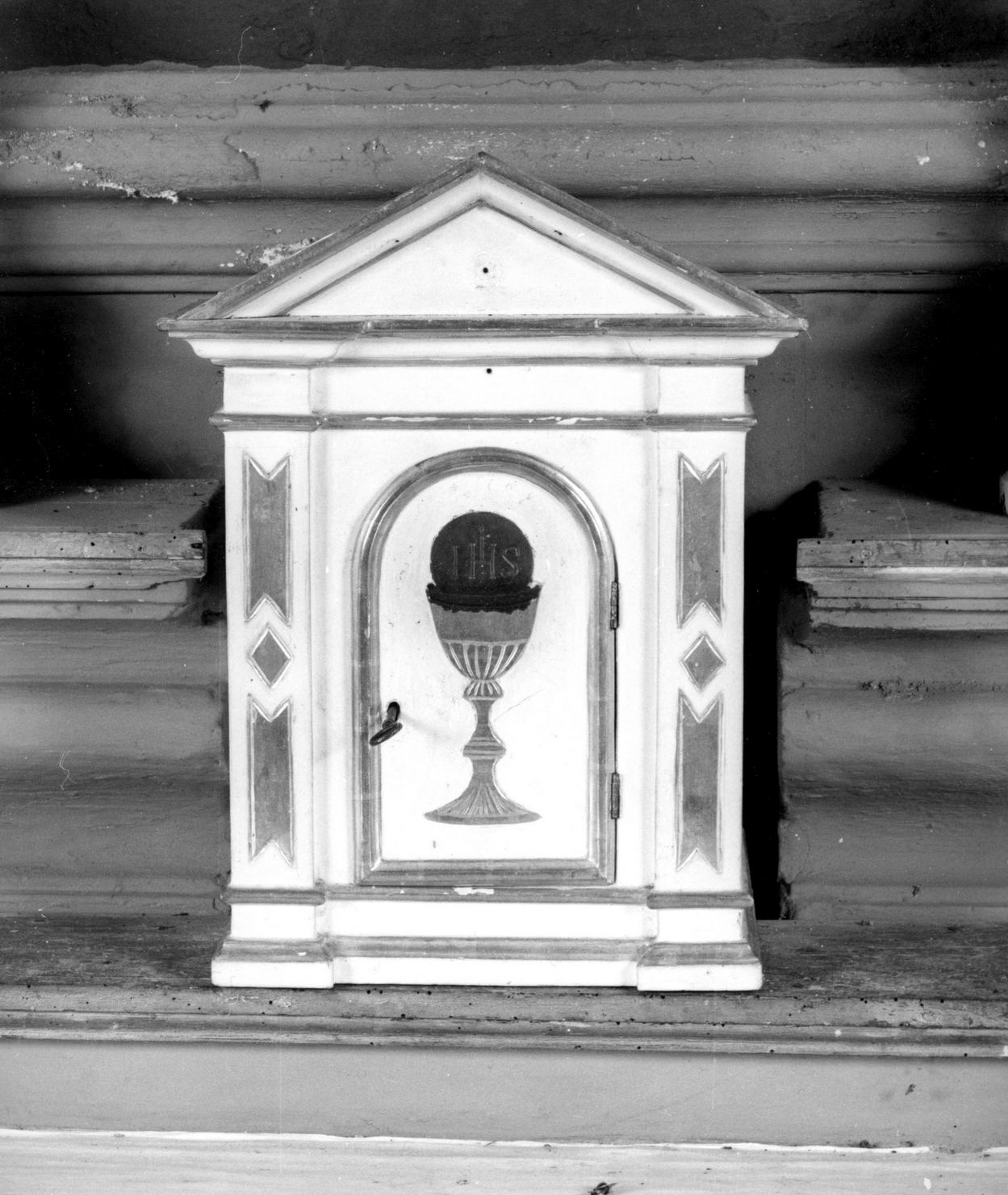 tabernacolo - a frontale architettonico, opera isolata - manifattura toscana (sec. XIX)