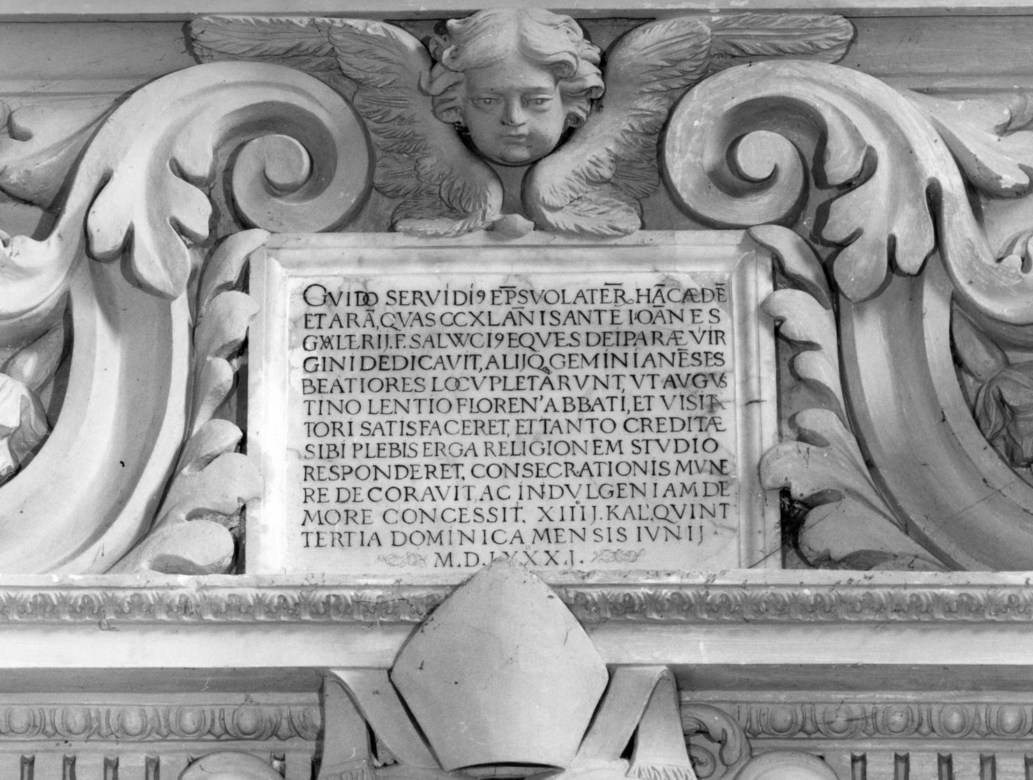 lapide commemorativa, opera isolata - manifattura toscana (sec. XVI)