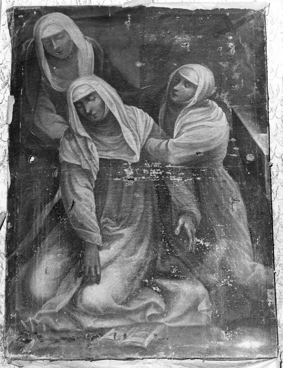 svenimento mistico di Santa Caterina da Siena (dipinto, opera isolata) - ambito senese (sec. XVIII)