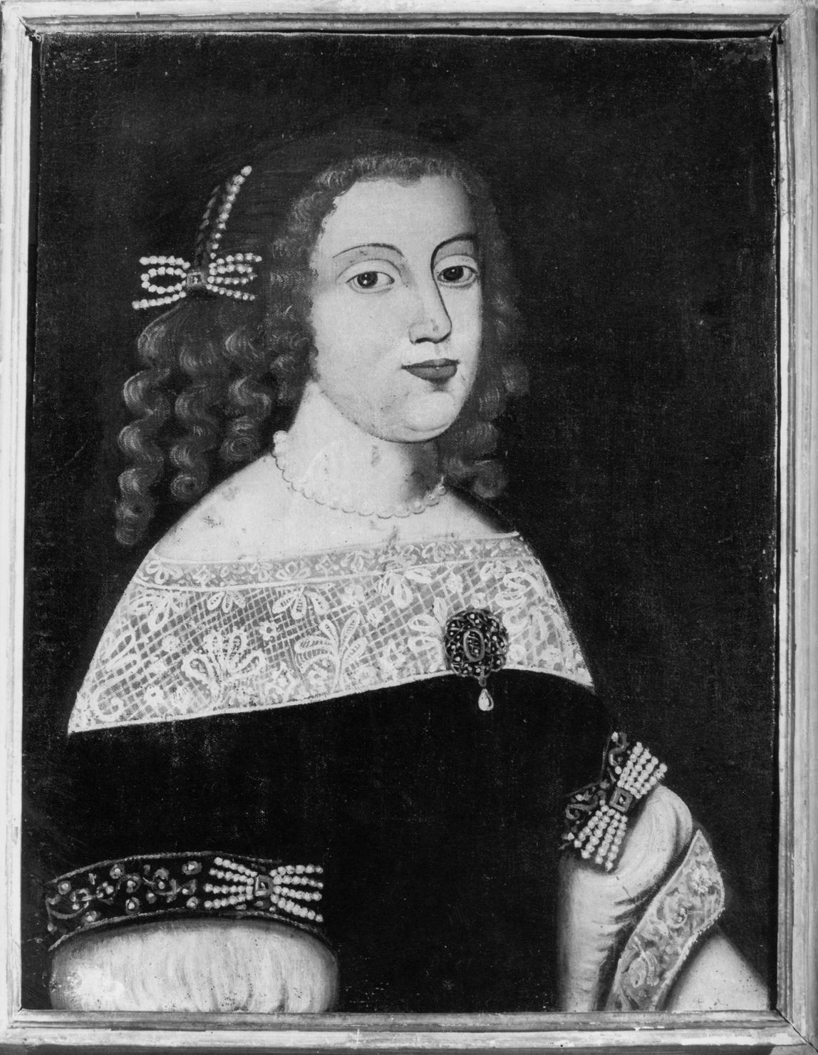 ritratto di donna (dipinto) - ambito toscano (prima metà sec. XVII)