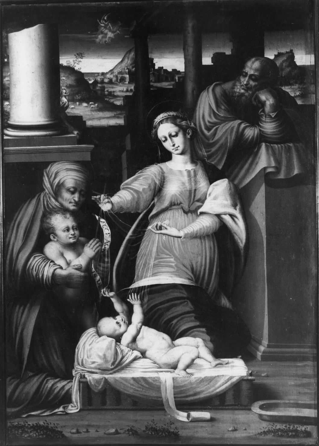 Madonna con Bambino e Santi (dipinto) di Raffaellino del Colle (secondo quarto sec. XVI)