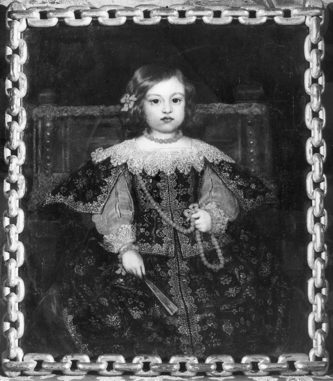 ritratto di Anna Maria Luisa de' Medici (dipinto, elemento d'insieme) - ambito fiorentino (ultimo quarto sec. XVII)