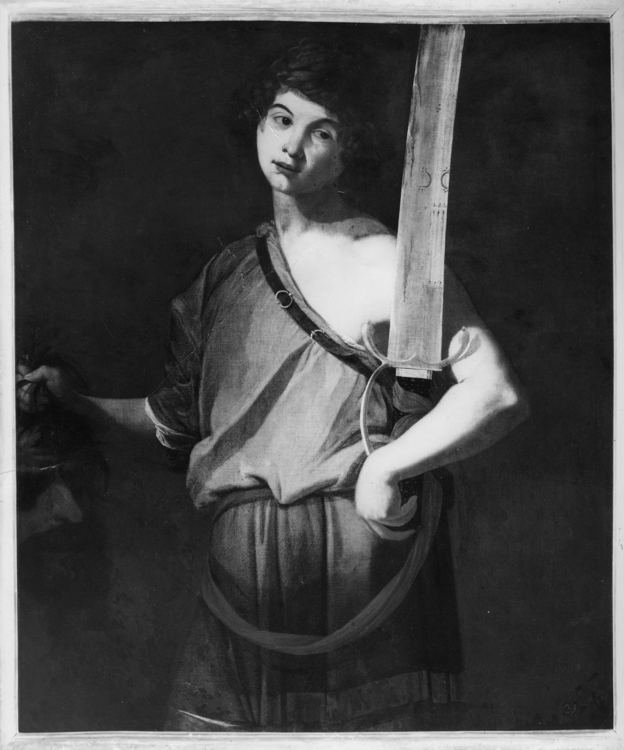 David con la testa di Golia (dipinto, opera isolata) di Regnier Nicolas detto Renieri (attribuito) (sec. XVII)