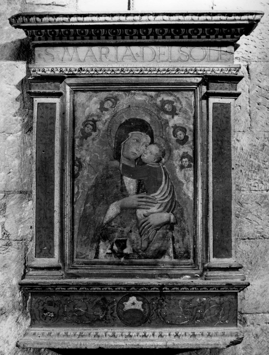 cornice, elemento d'insieme - bottega toscana (prima metà sec. XVI)