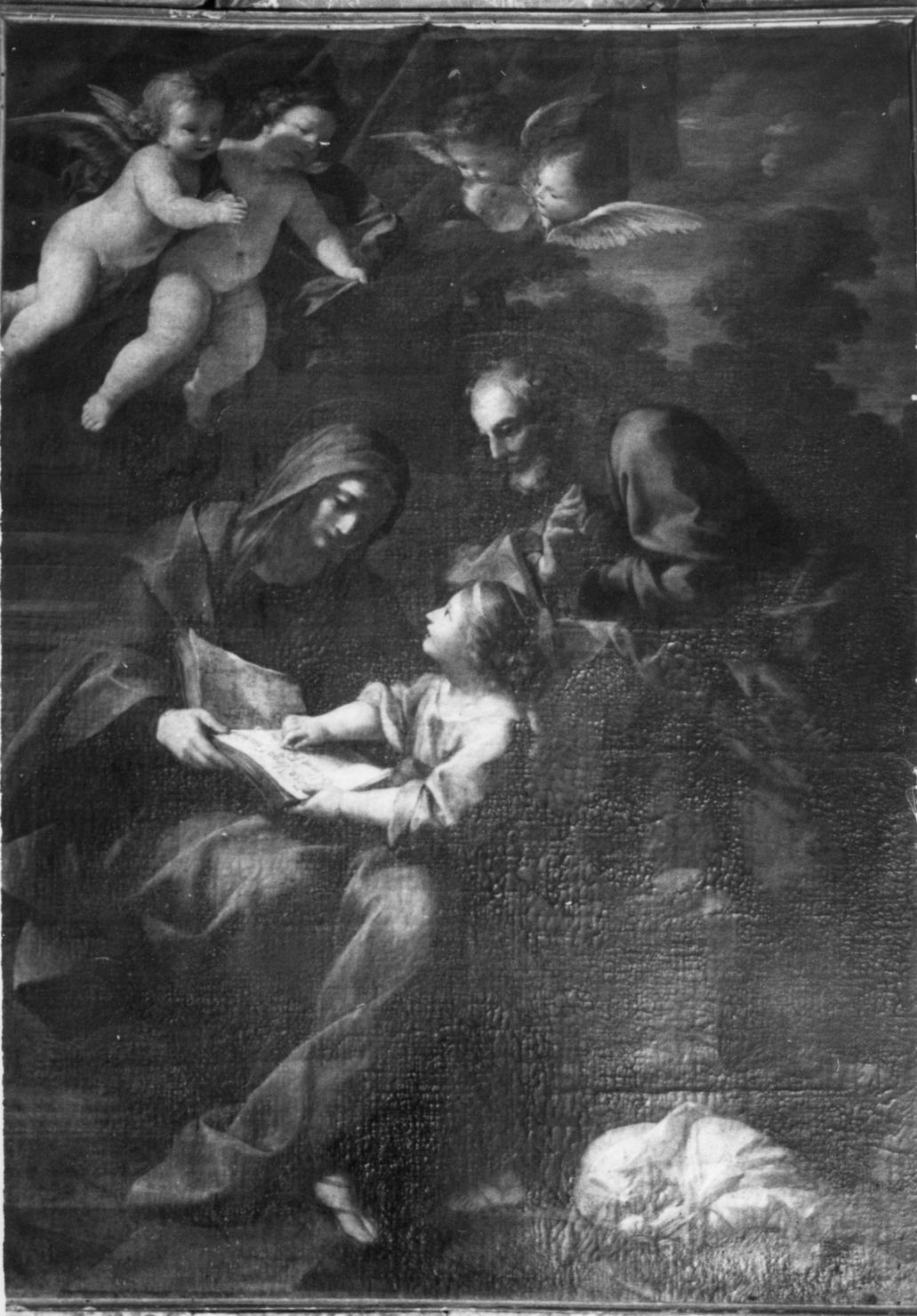 Maria Vergine bambina e Sant'Anna (dipinto) di Romanelli Giovan Francesco (metà sec. XVII)