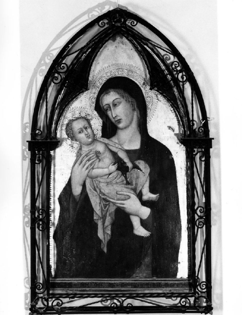 Madonna del cardellino, Madonna con Bambino (dipinto) di Jacopo di Minio del Pellicciaio (sec. XIV)