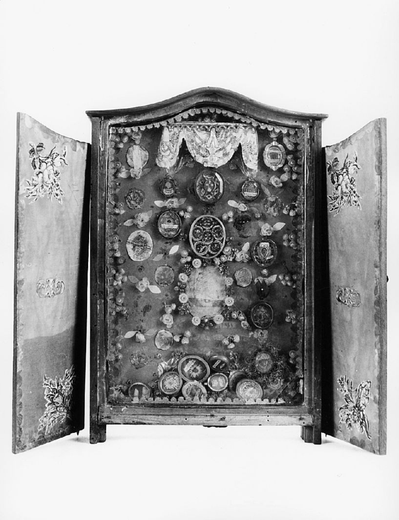 reliquiario a teca - manifattura toscana (seconda metà sec. XIX)