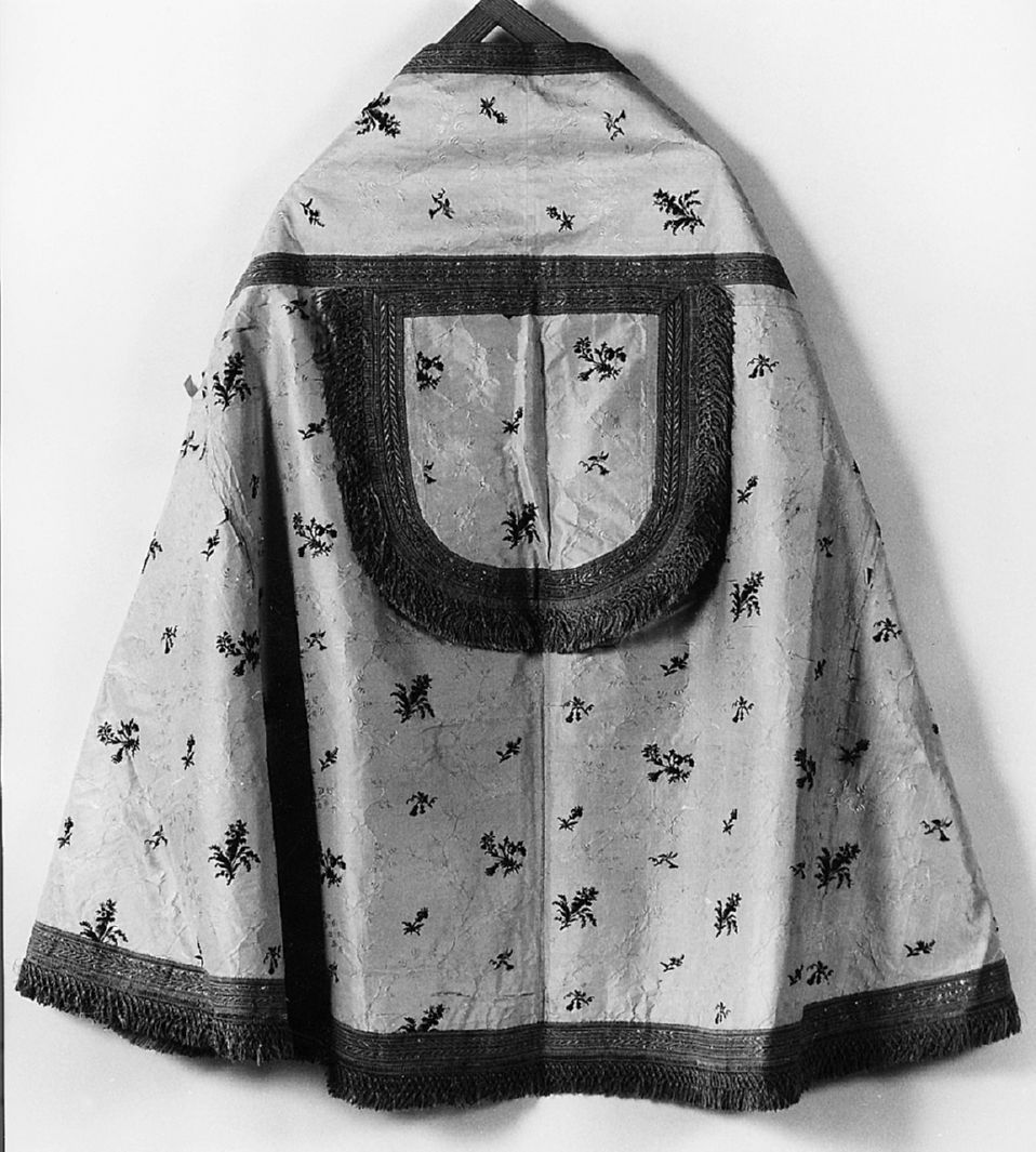 piviale, elemento d'insieme - manifattura italiana (secc. XVIII/ XIX)