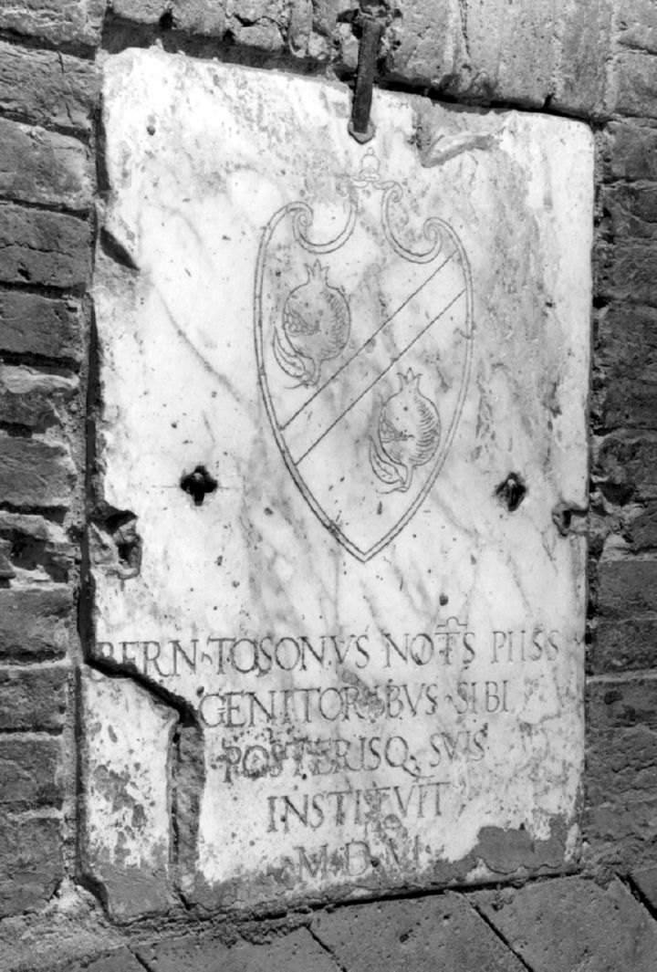 lapide tombale - bottega senese (sec. XVI)