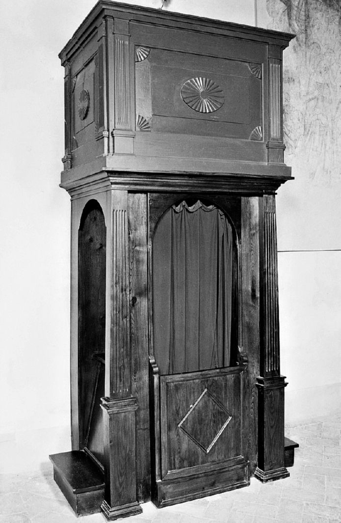 confessionale - bottega toscana (seconda metà sec. XIX)