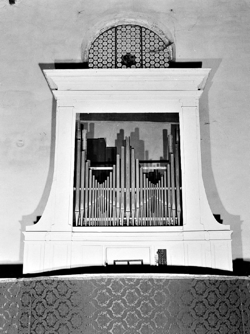 cassa d'organo, elemento d'insieme - bottega toscana (seconda metà sec. XIX)