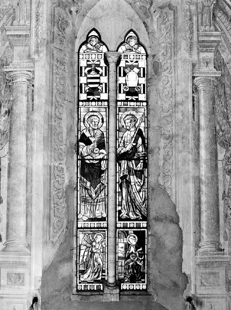 San Pietro e San Paolo (vetrata) di Joni Icilio Federico (metà sec. XX)