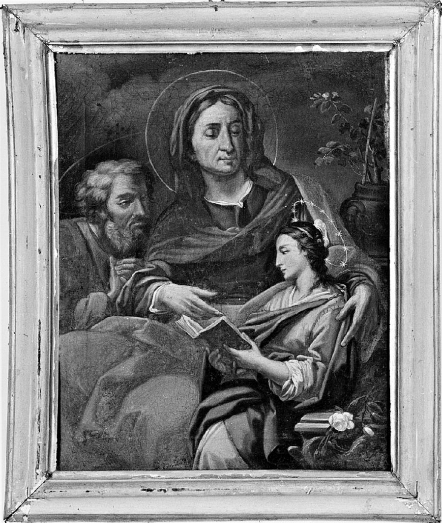 Sant'Anna insegna a leggere a Maria Vergine (dipinto) - ambito senese (prima metà sec. XVIII)