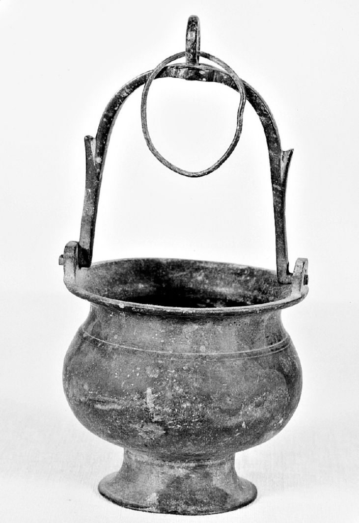 secchiello per l'acqua benedetta - bottega toscana (prima metà sec. XVII)