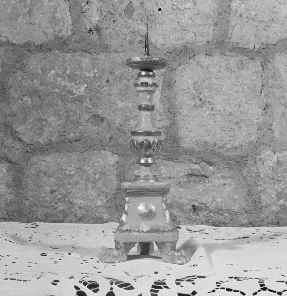 candeliere d'altare - bottega toscana (secc. XVIII/ XIX)