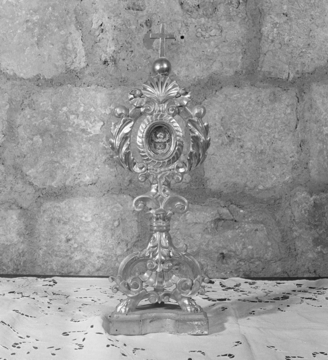 reliquiario - a ostensorio, serie - bottega toscana (secc. XVIII/ XIX)