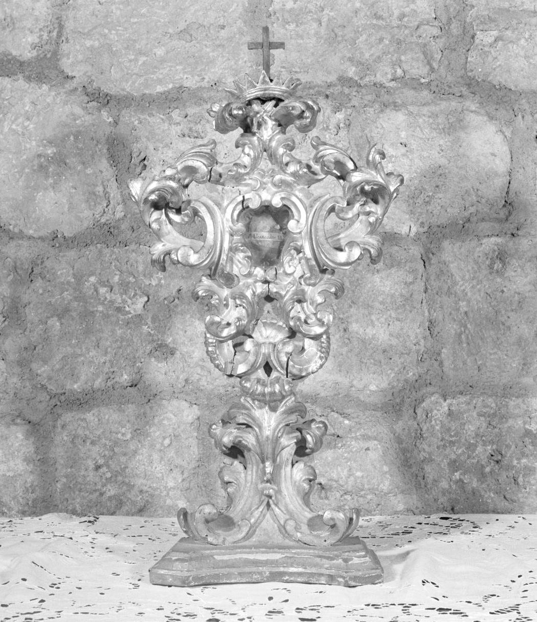 reliquiario - a ostensorio, serie - bottega toscana (prima metà sec. XVIII)