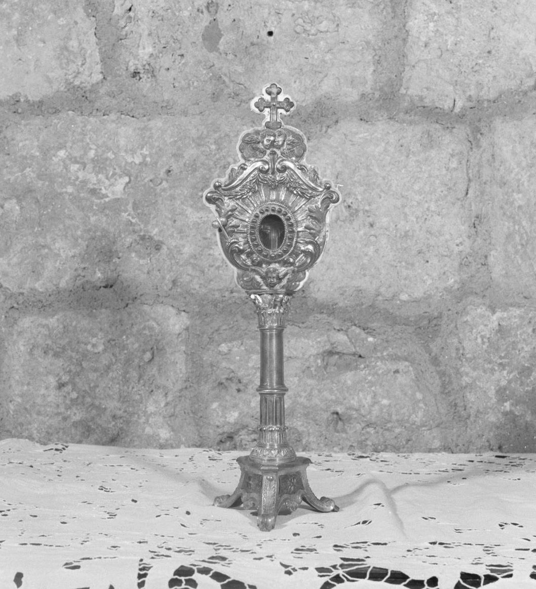 reliquiario - a ostensorio - bottega toscana (sec. XIX)