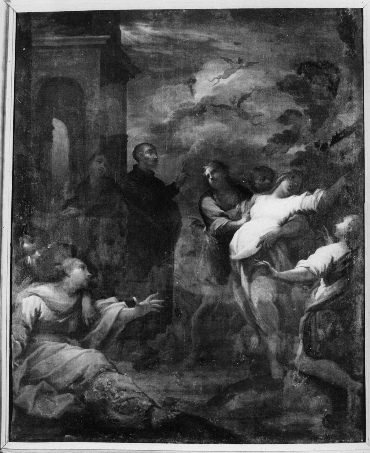 guarigione di un'indemoniata (dipinto, opera isolata) di Sagrestani Giovanni Camillo (prima metà sec. XVIII)