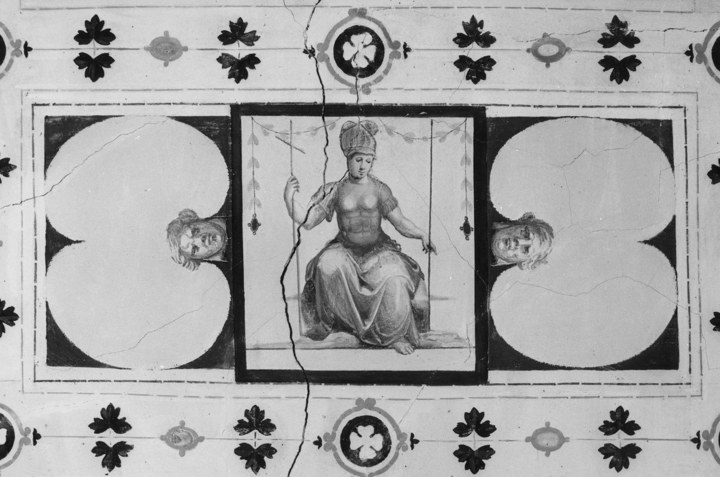allegoria della Fortezza (dipinto, elemento d'insieme) di Neroni Bartolomeo detto Riccio (secondo quarto sec. XVI)