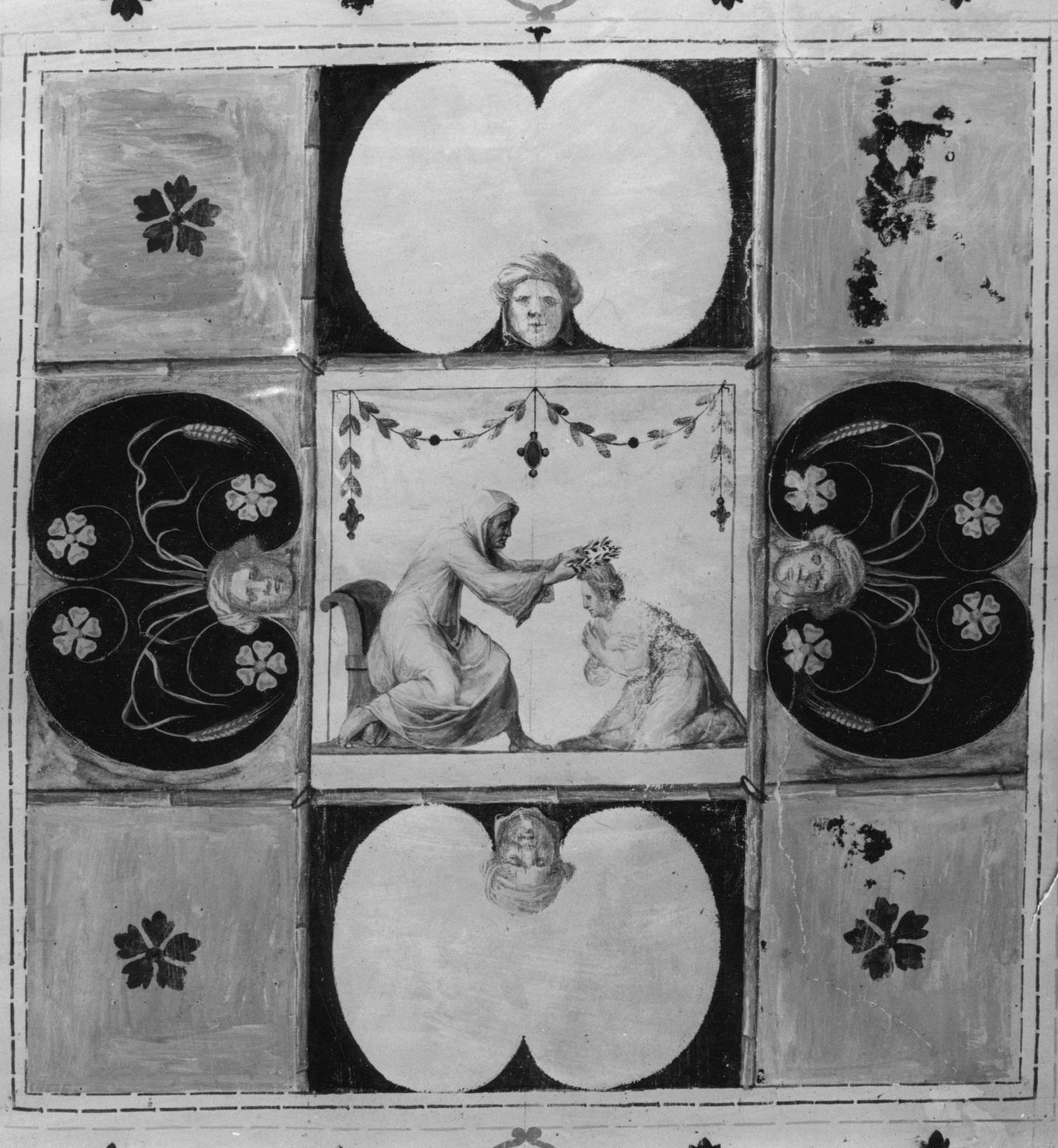 motivi decorativi vegetali (dipinto, elemento d'insieme) di Neroni Bartolomeo detto Riccio (secc. XIX/ XX)