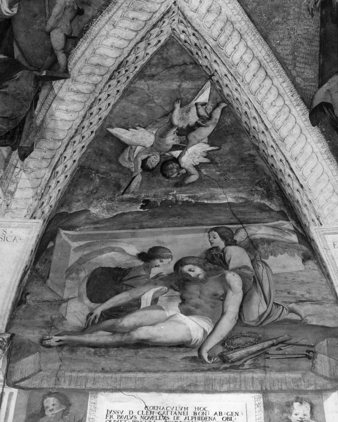 Cristo morto (dipinto, elemento d'insieme) di Novelli Paolo (sec. XVII)