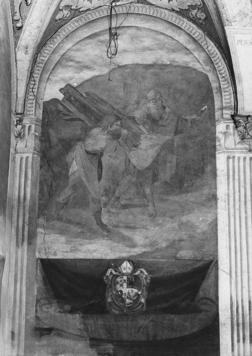 Abramo e Isacco (dipinto, elemento d'insieme) di Novelli Paolo (sec. XVII)