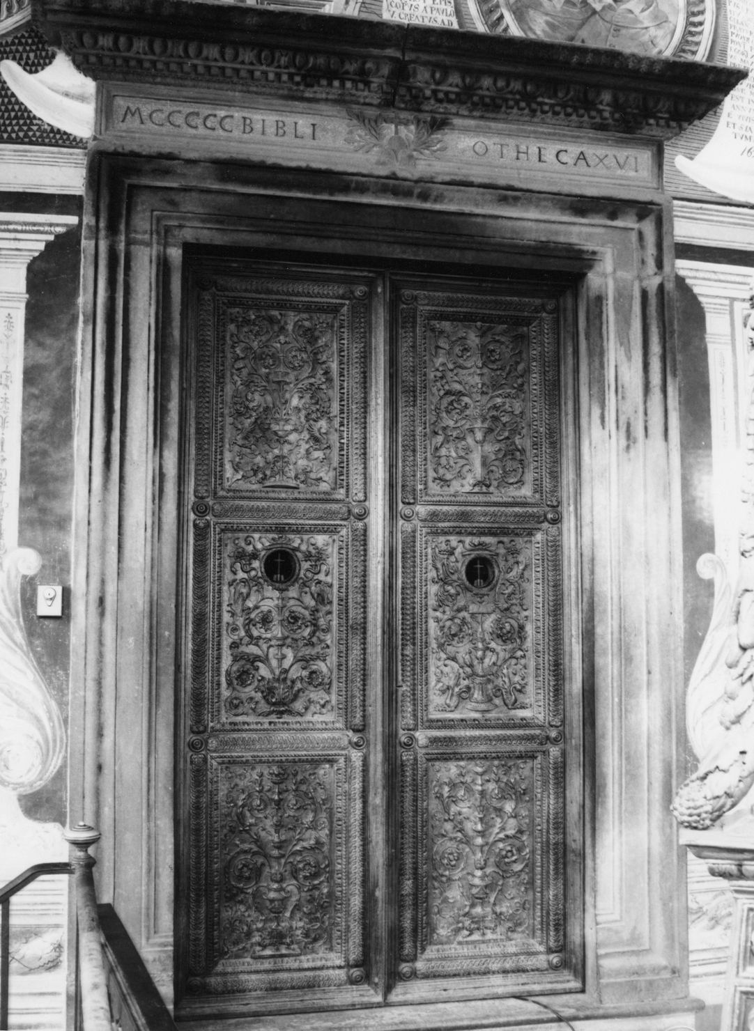 porta, opera isolata di Giovanni da Verona (primo quarto sec. XVI)