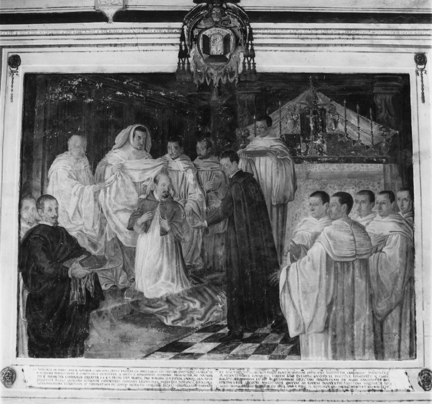 investitura del cardinale Ardicino della Porta (dipinto, elemento d'insieme) di Moller Antonio Maria il giovane (sec. XVII)