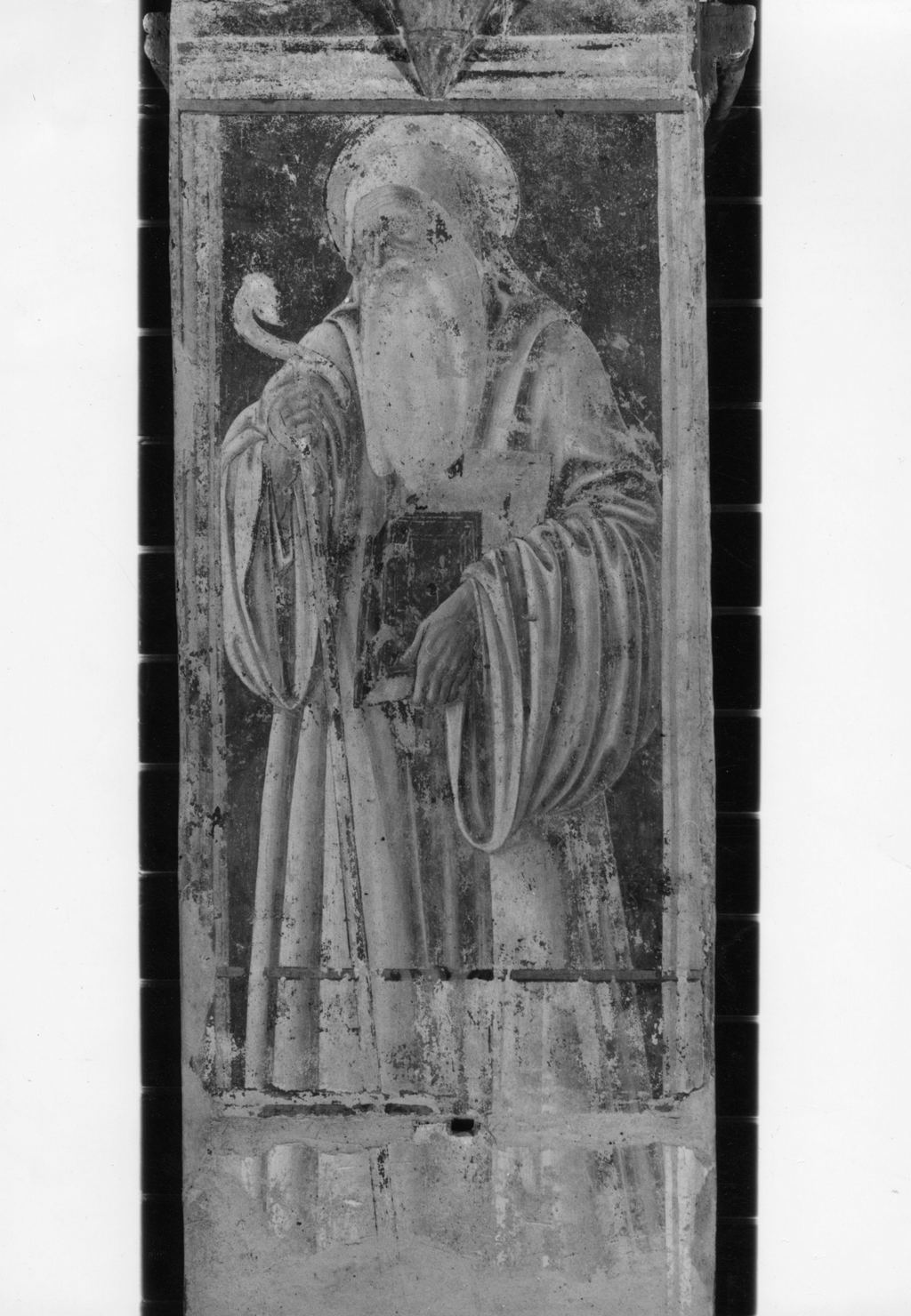 Santo benedettino (dipinto, elemento d'insieme) di Benvenuto di Giovanni (maniera) (ultimo quarto sec. XV)