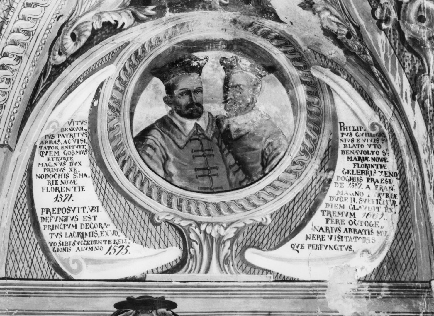 ritratto a mezzo busto dei padri Vito Benavolti e Filippo Guilligioni (dipinto, elemento d'insieme) di Moller Antonio Maria il giovane (sec. XVII)