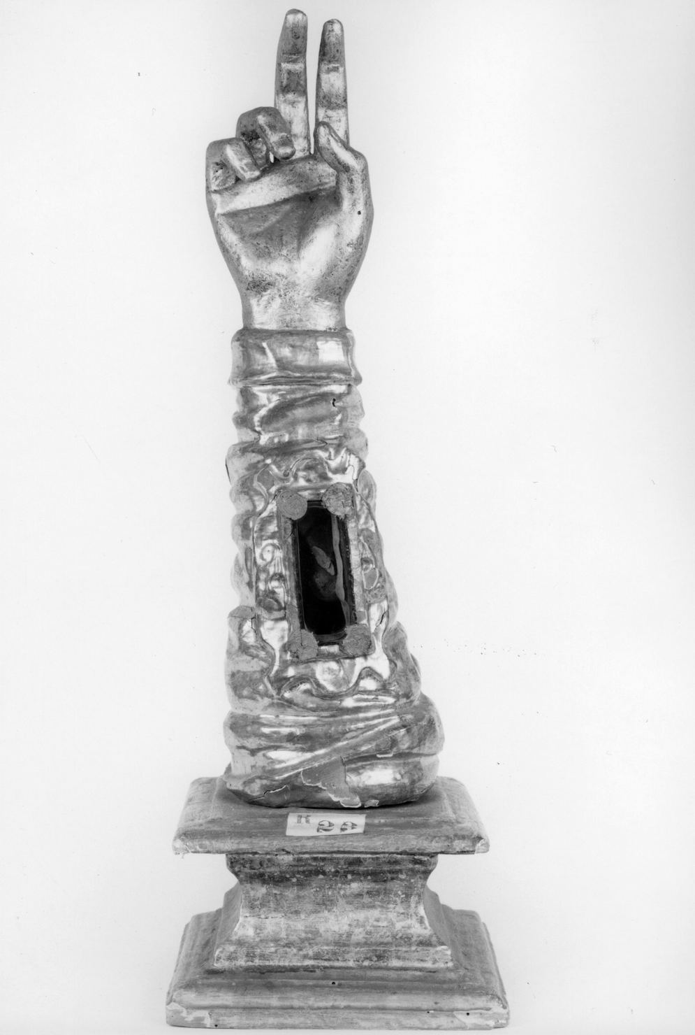 reliquiario antropomorfo - a braccio, serie - bottega toscana (sec. XVII)
