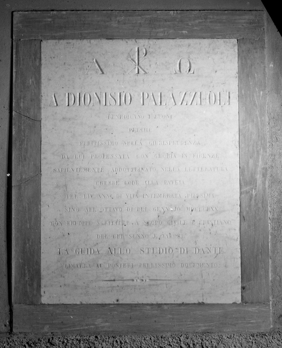 lapide celebrativa - bottega toscana (sec. XIX)