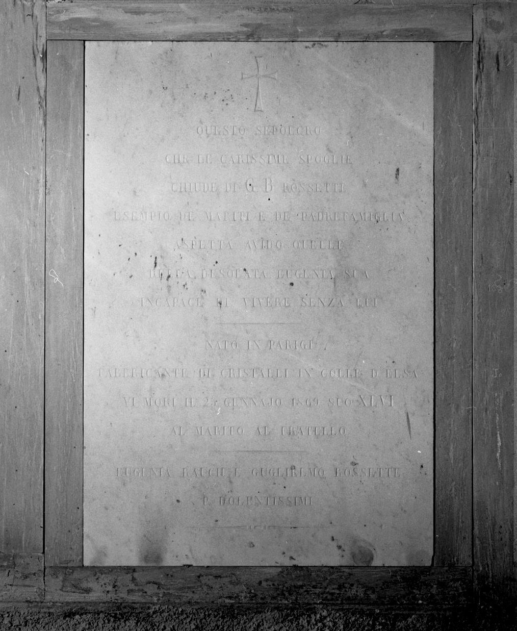 lapide tombale - bottega toscana (sec. XIX)