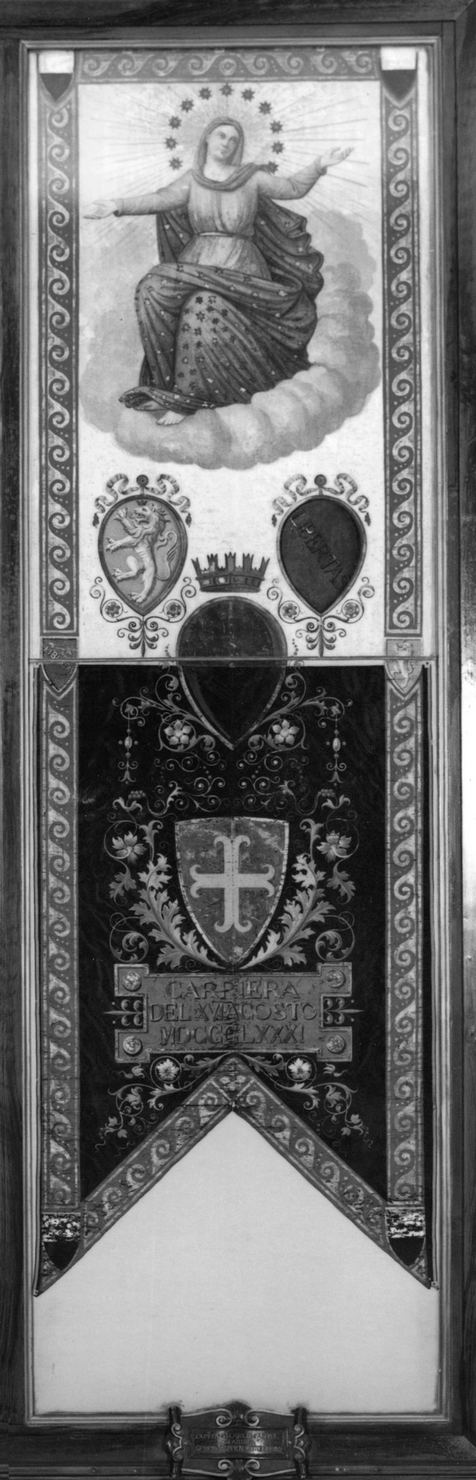 Madonna (palio, opera isolata) di Goretti Cesare (sec. XIX)