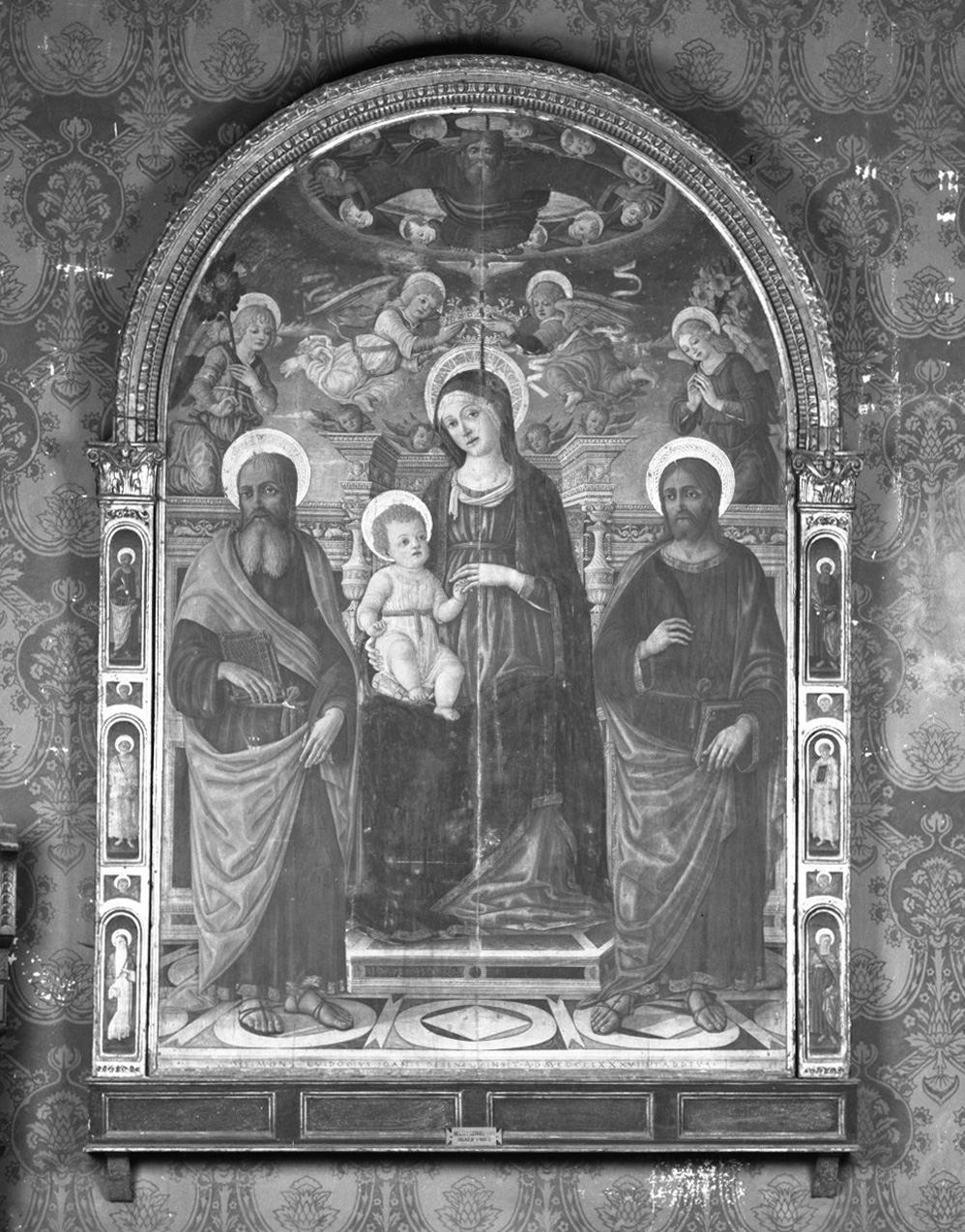incoronazione di Maria Vergine tra santi e profeti (dipinto) di Cozzarelli Guidoccio (sec. XV)