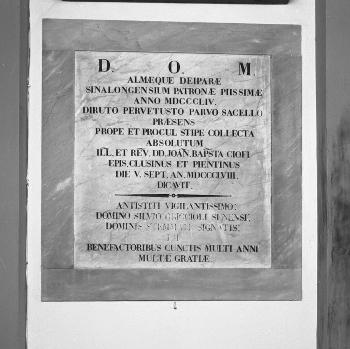 lapide commemorativa - bottega toscana (sec. XIX)