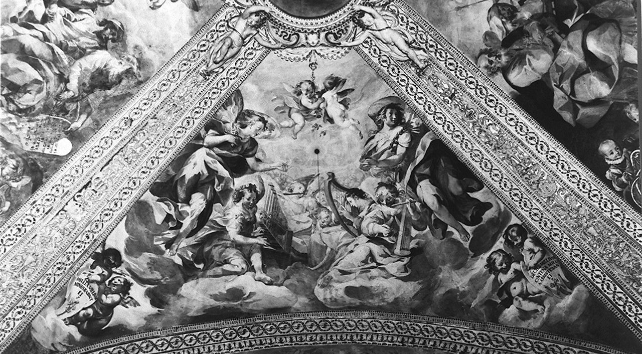 gloria di angeli (dipinto, elemento d'insieme) di Salimbeni Ventura detto Bevilacqua (sec. XVI)