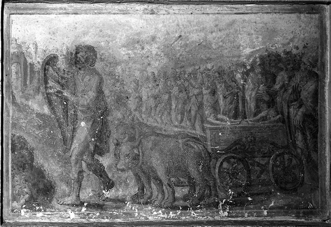 David danza davanti all'arca santa (dipinto, elemento d'insieme) di Salimbeni Ventura detto Bevilacqua (sec. XVI)