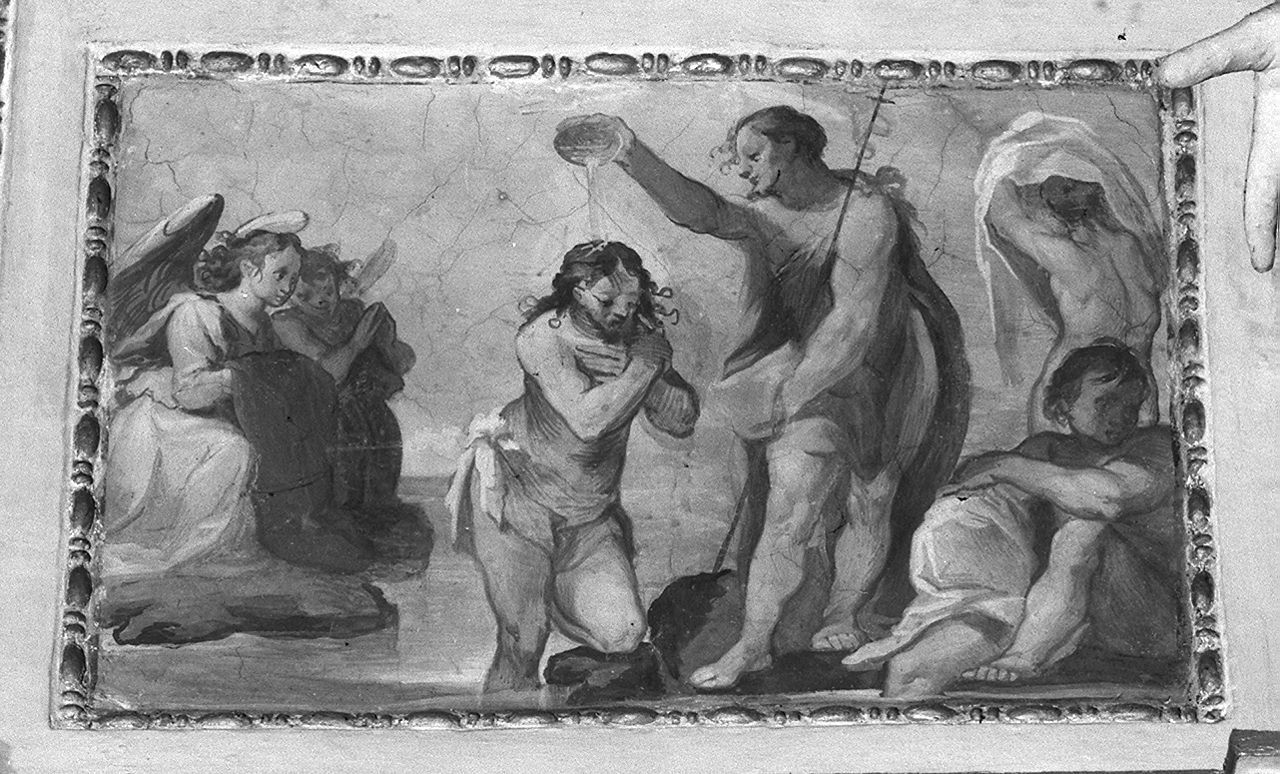battesimo di Cristo (dipinto, elemento d'insieme) di Salimbeni Ventura detto Bevilacqua (sec. XVI)
