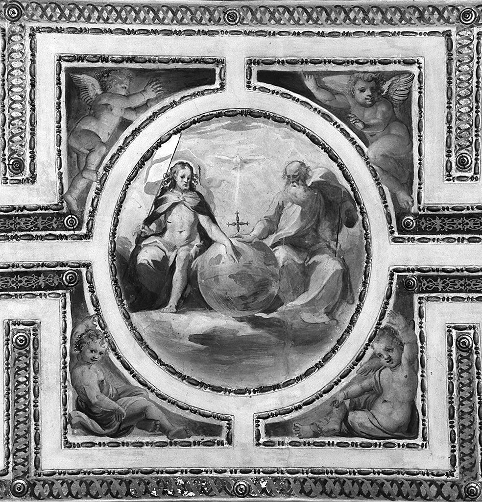 Trinità (dipinto, elemento d'insieme) di Salimbeni Ventura detto Bevilacqua (sec. XVI)