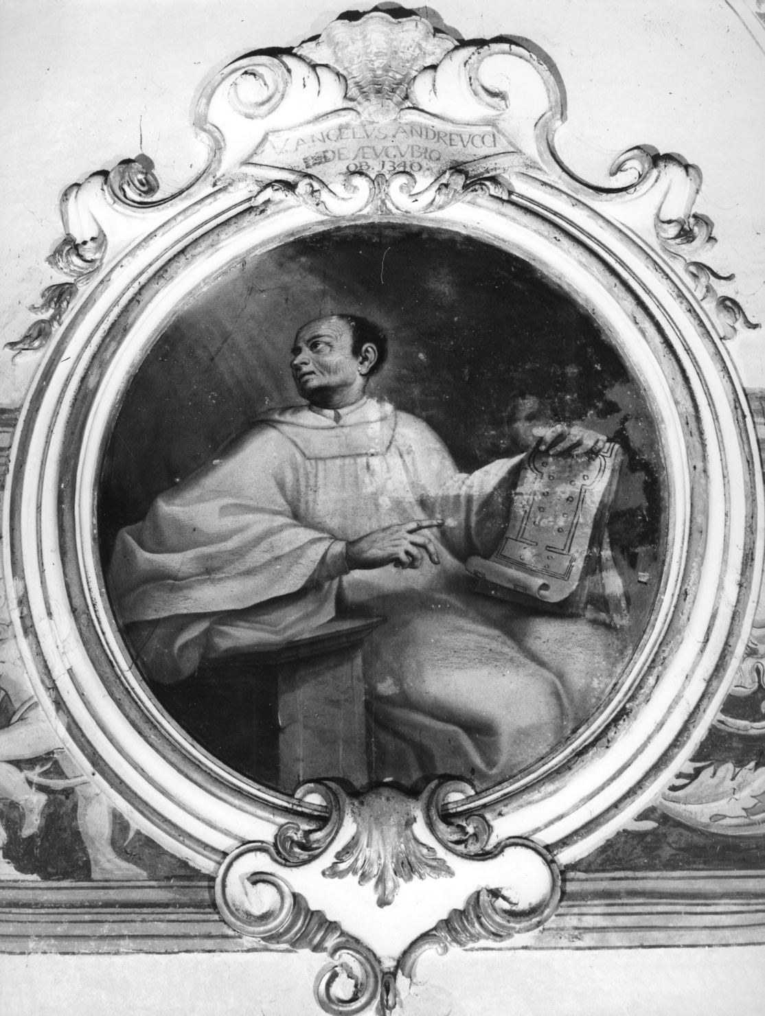 Angelo Andreucci abate (dipinto, elemento d'insieme) - ambito senese (prima metà sec. XVIII)