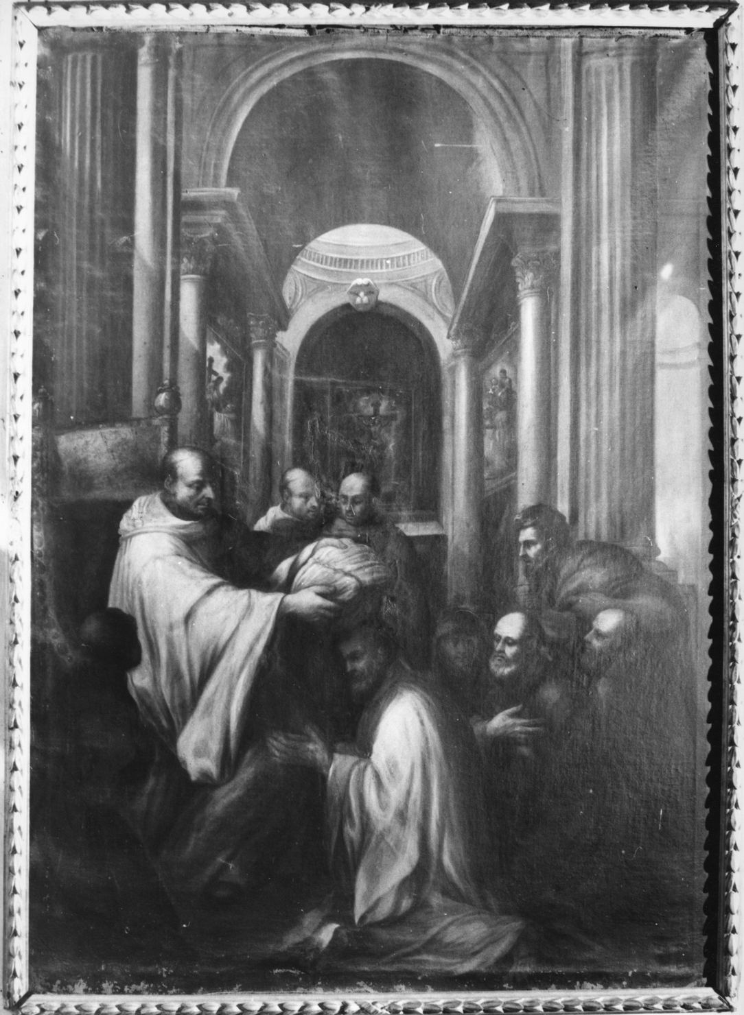 San Benedetto appare al beato Bernardo Tolomei (dipinto, opera isolata) - ambito toscano (seconda metà sec. XVII)