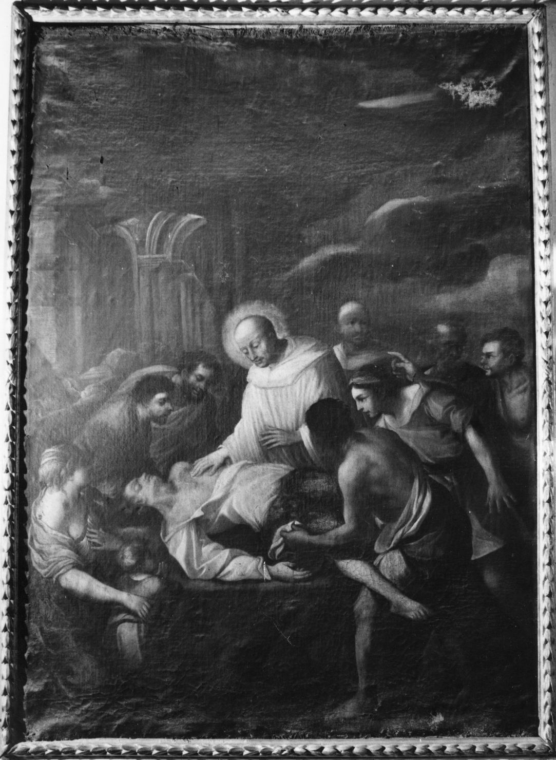 miracolo del beato Bernardo Tolomei (dipinto, opera isolata) - ambito senese (seconda metà sec. XVII)