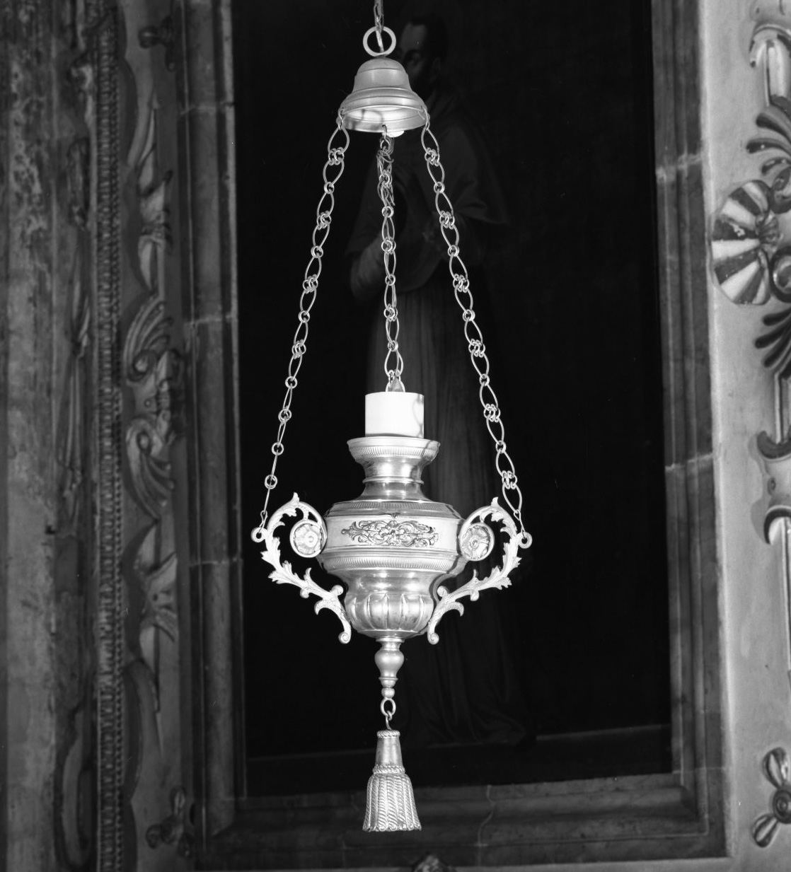 lampada pensile - bottega toscana (primo quarto sec. XX)