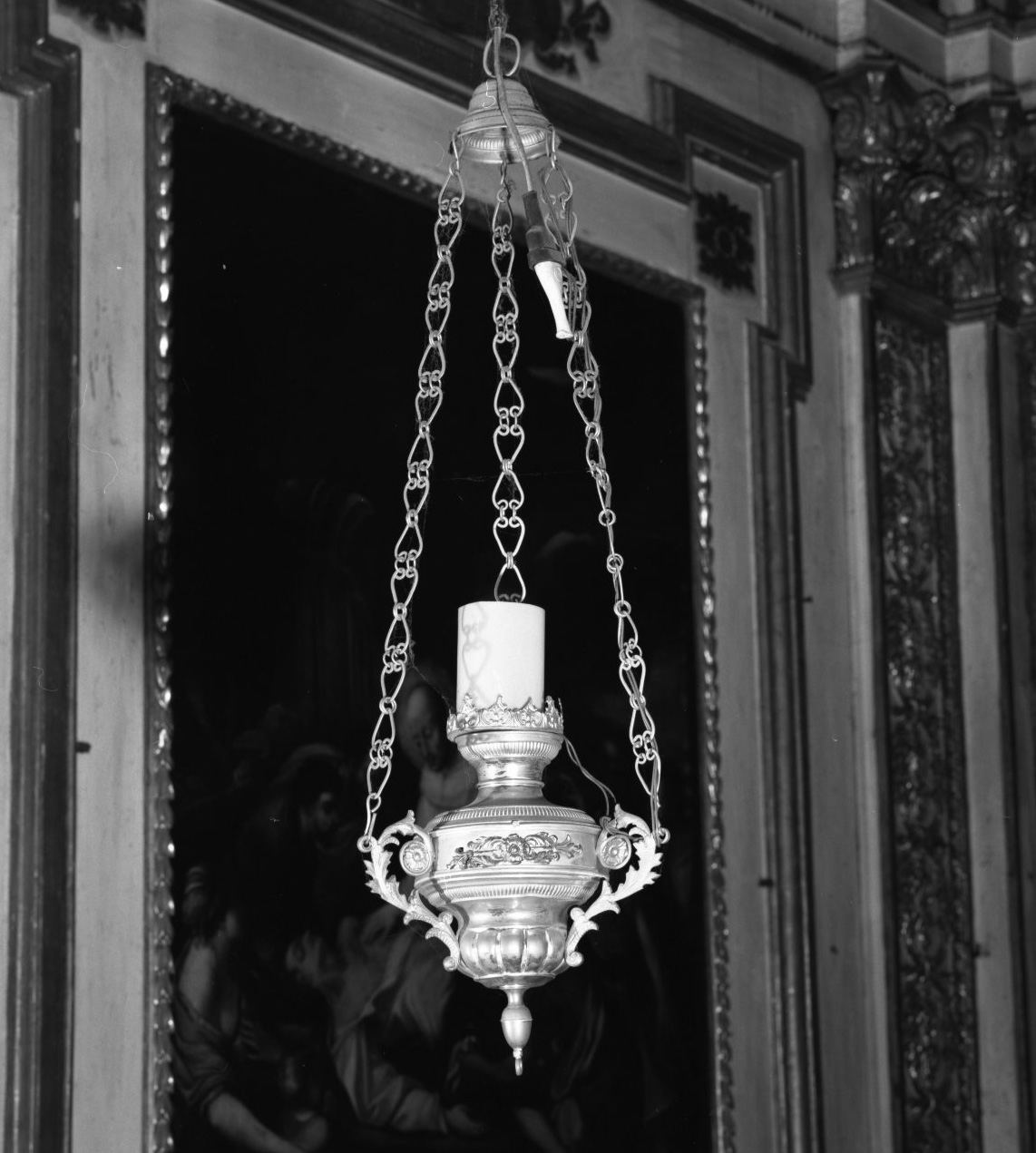 lampada pensile - bottega toscana (primo quarto sec. XX)