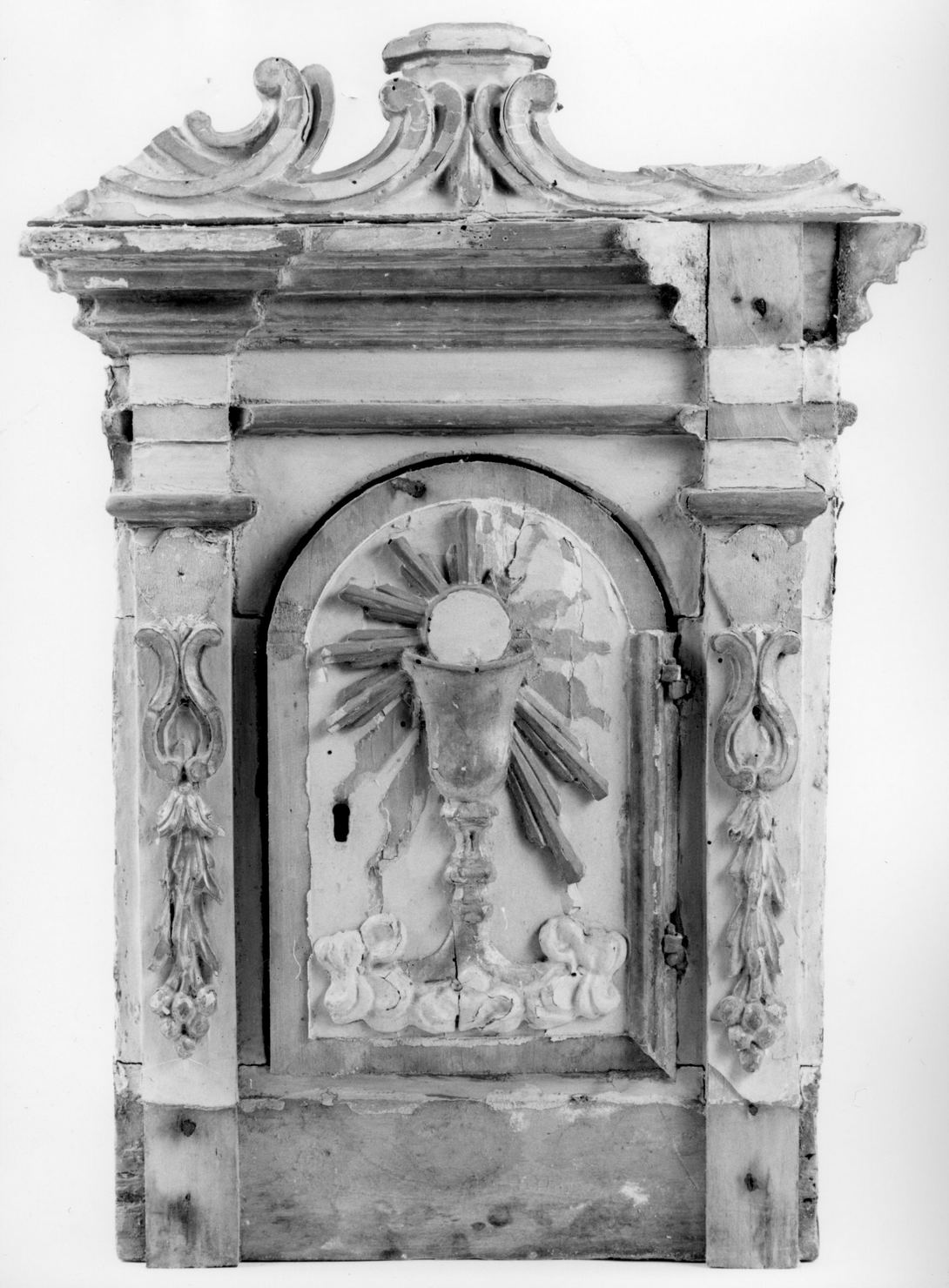 tabernacolo - a frontale architettonico - bottega toscana (fine/inizio secc. XVIII/ XIX)