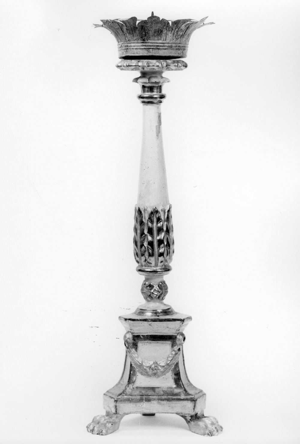 candeliere d'altare, serie - bottega toscana (sec. XIX)